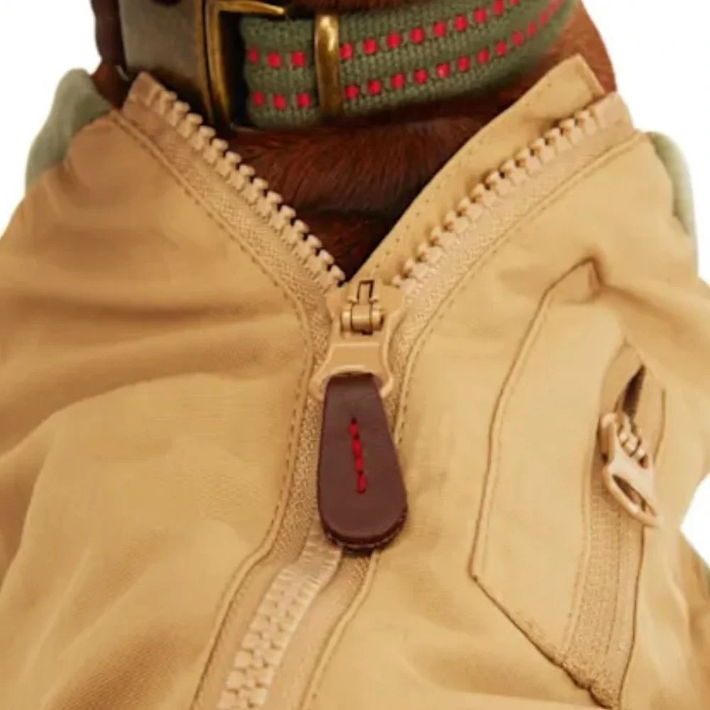 NWT Reddy tan dog bomber jacket XS